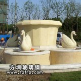 HP186玻璃鋼動物噴泉雕塑 廣場大型噴泉花盆噴泉魚池設(shè)計