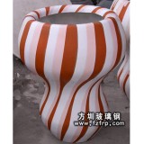 HP077玻璃鋼室內(nèi)條紋藝術花瓶設計 線條曲線花瓶批發(fā)