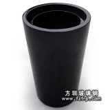 HP052黑色圓形玻璃鋼室內(nèi)花盆