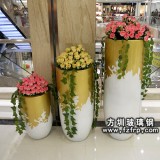 HP125橢圓形室內(nèi)裝飾樹脂花盆 多規(guī)格組合型藝術(shù)裝飾花瓶批發(fā)