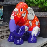商場(chǎng)玻璃鋼大象美陳雕塑