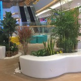 臺(tái)灣玻璃鋼m型花池坐凳