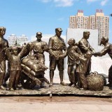 軍民團結(jié)一家親情景雕塑