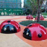 惠州兒童游樂園不銹鋼瓢蟲雕塑昆蟲景觀擺件