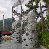 不銹鋼魚(yú)群城市景觀(guān)雕塑