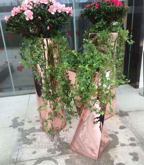 西藏玻璃鋼電鍍組合花盆