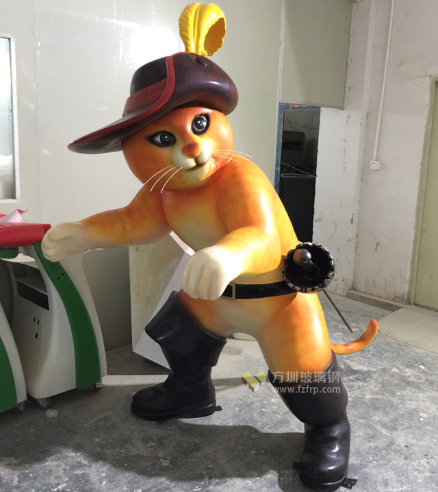 西藏玻璃鋼卡通貓雕塑