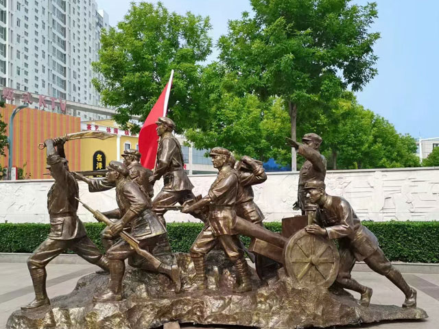 愛國教育抗戰(zhàn)人物雕塑模型