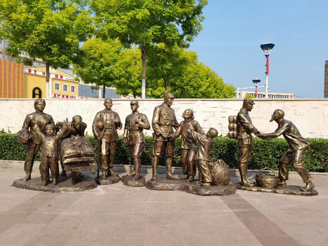 紀(jì)念館軍民魚(yú)水情模型雕塑