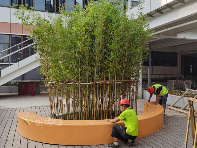 玻璃鋼弧形圍樹凳城市戶外家具