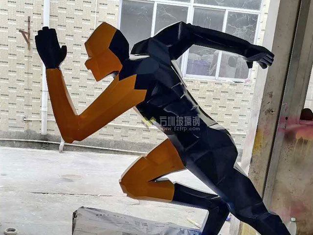 深圳玻璃鋼切面體育運(yùn)動(dòng)人物雕塑奔跑沖刺造型