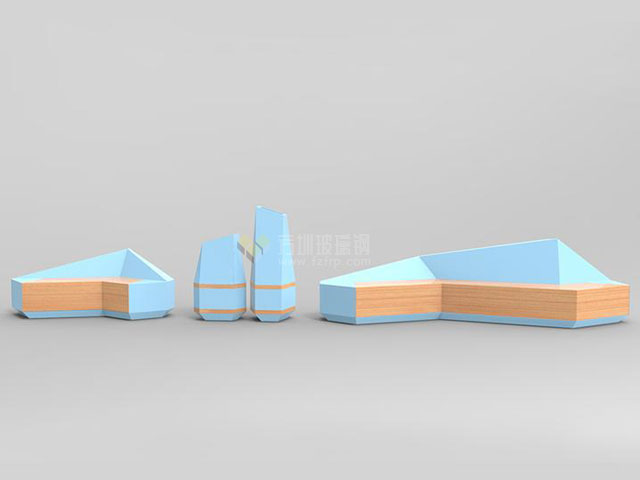 玻璃鋼切面花盆座椅休閑家具