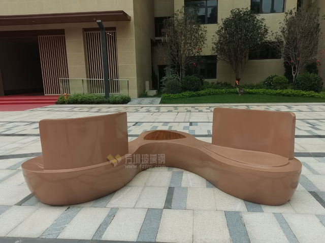 深圳小區(qū)玻璃鋼花瓣休閑椅戶外公共創(chuàng)意休息椅