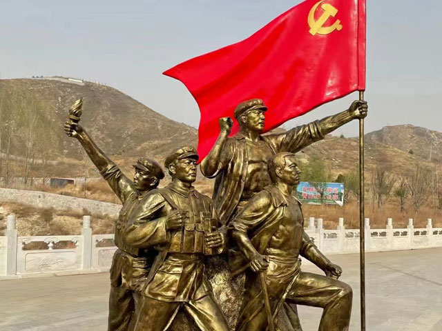 玻璃鋼紅軍革命主題雕塑群
