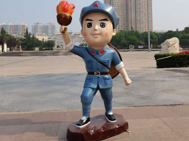 革命薪火相傳小紅軍雕塑