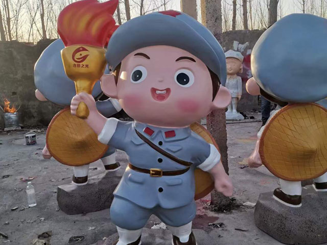 革命薪火相傳小紅軍雕塑