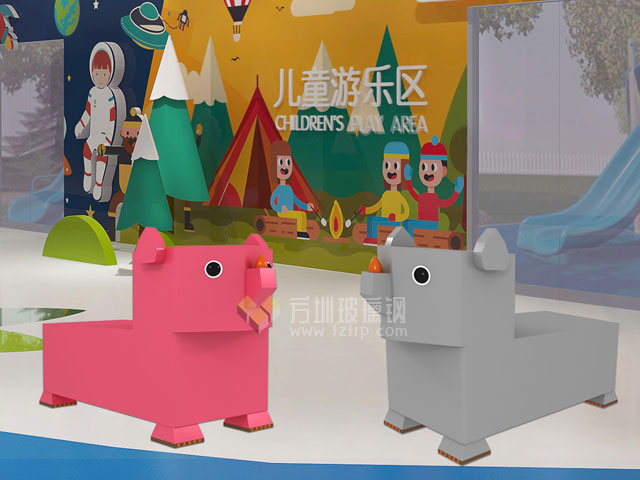兒童趣味犀牛座椅