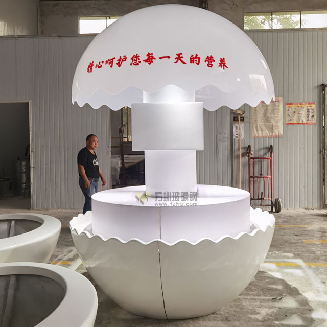 河南商超玻璃鋼雞蛋造型促銷展示臺(tái)
