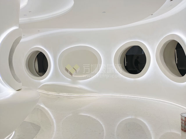 深圳細胞多媒體展廳玻璃鋼造型裝飾背景墻