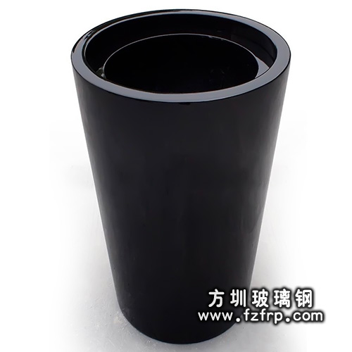 HP052黑色圓形玻璃鋼室內(nèi)花盆