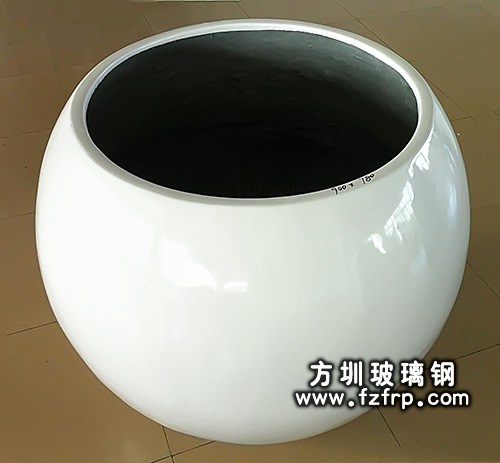 玻璃鋼白色花盆