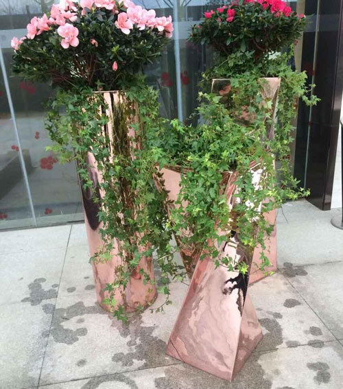 中山玻璃鋼電鍍花盆