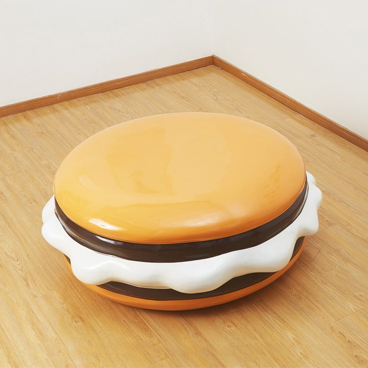 玻璃鋼漢堡創(chuàng)意休閑凳