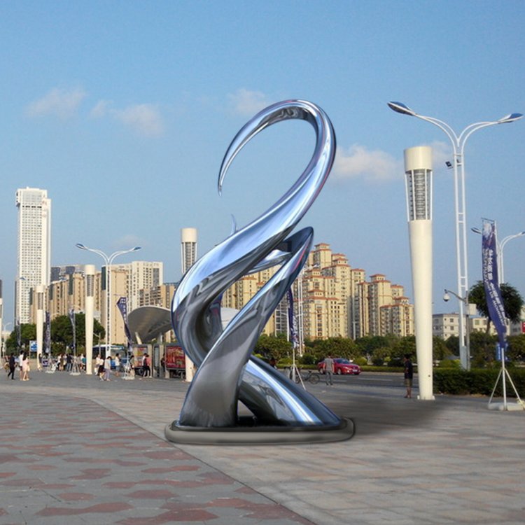 城市不銹鋼大型抽象雕塑