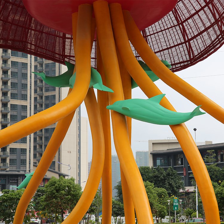 城市廣場(chǎng)大型水母景觀(guān)雕塑