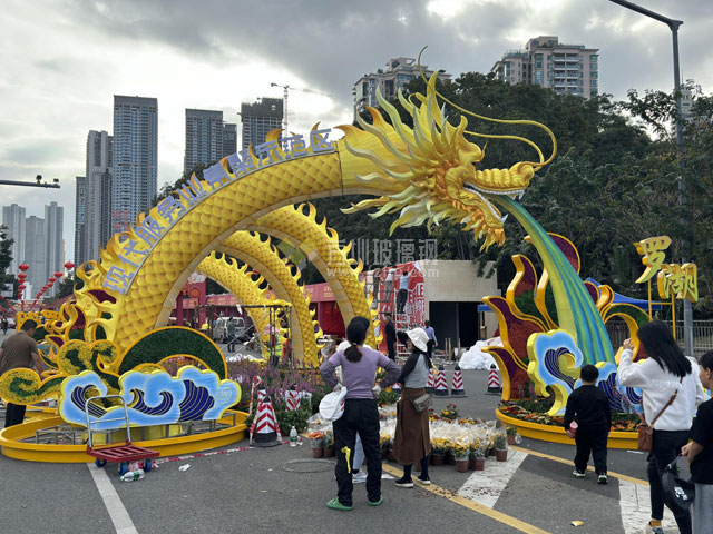 發(fā)光龍造型綠雕定制 發(fā)光龍造型綠雕定制